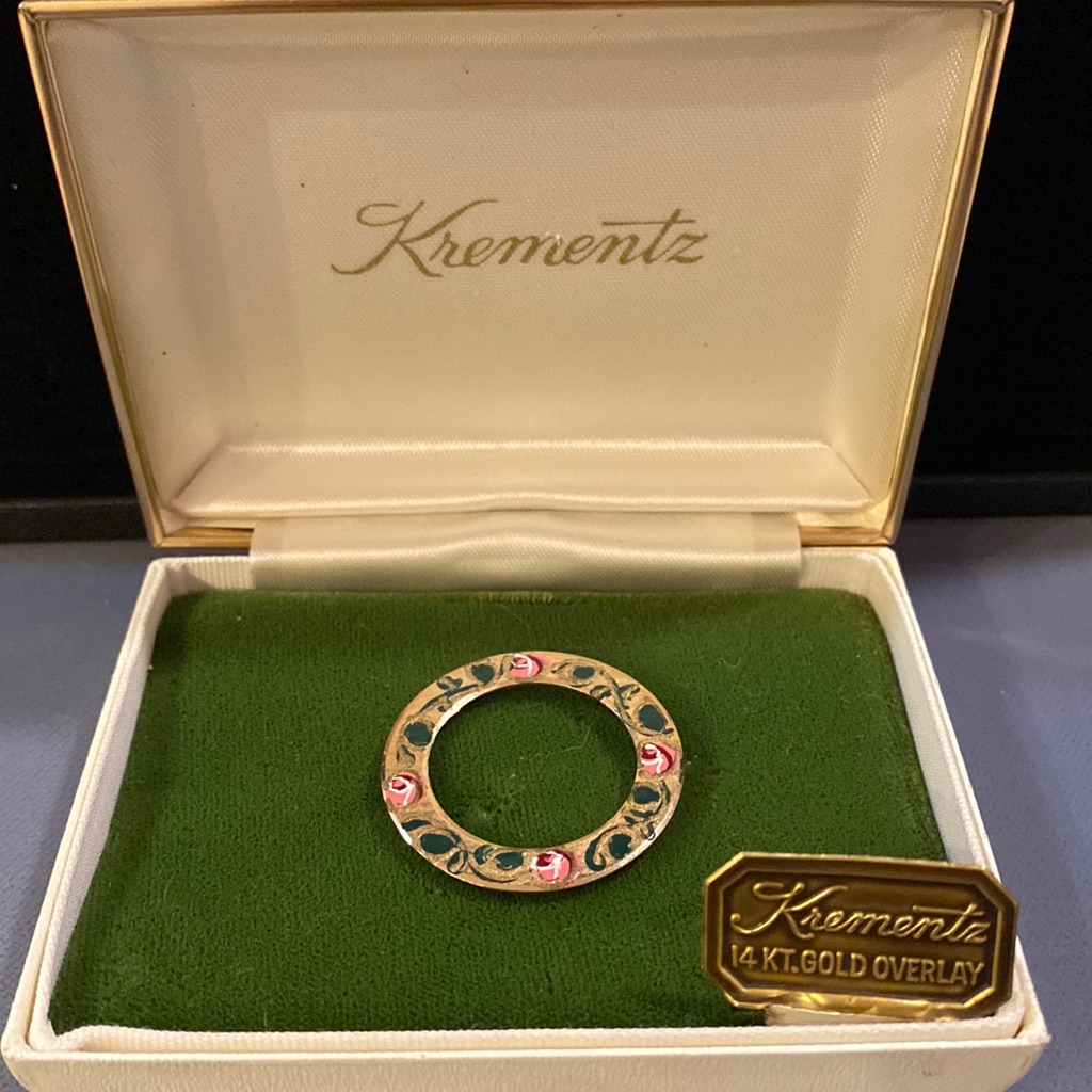 Krementz 14k Gold Overlay Circle Pin 44$